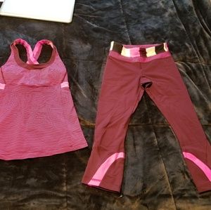 Lululemon tank and capris size 4